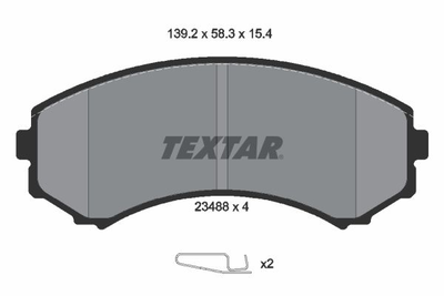 2348801 TEXTAR Гальмівні колодки до дисків Textar (2348801)