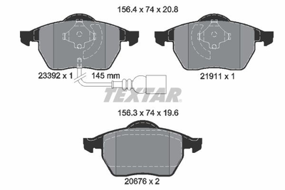 2339201 TEXTAR Гальмівні колодки до дисків Textar (2339201)