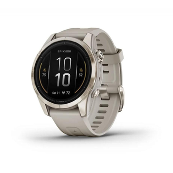 Смарт-часы Garmin Epix Pro Gen 2 Sapphire 42mm Soft Gold w. Light S. Band (010-02802-10/11)