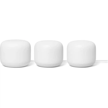 Беспроводной маршрутизатор (роутер) Google Nest Wifi Router and Two Points (GA00823-US) Snow