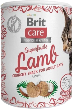 Ласощі для кішок Brit Care Cat Snack Superfruits Lamb 100 г (8595602555697)