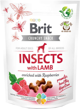 Ласощі для собак Brit Care Dog Insects & Lamb 200 г (8595602551477)