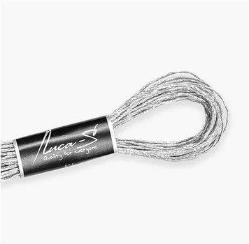Мулине Luca-S Нитки для вышивки Цвет серебристый Silver