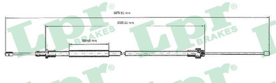 C0092B LPR - Трос ручного гальма LPR (C0092B)