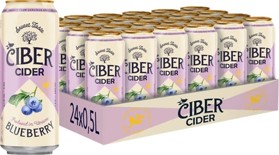 Упаковка сидру Ciber Blueberry 5-6% 0.5 л x 24 шт (4820002713427)
