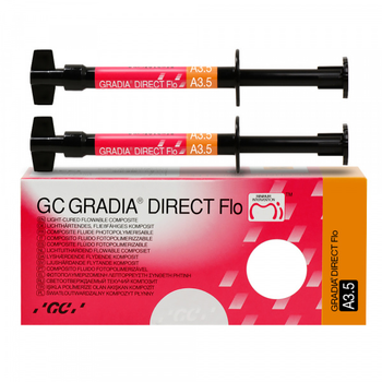 GRADIA DIRECT Flo текучий композит світлового затвердіння шприц (A3,5), 2x1.5 г, насадки