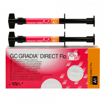 GRADIA DIRECT Flo текучий композит светового отверждения шприц (A1), 2x1.5 г, насадки