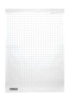 Блок бумаги для флипчартов, 64х90 см, клетка, 10 листов., офсет 70 г/м2, полиэт.пакет (BM.2295-00)