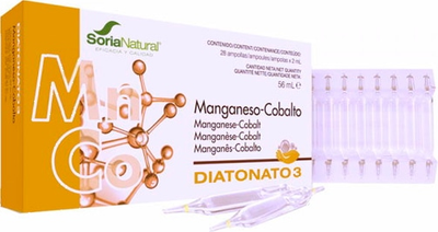 Suplementacja mineralna diety Soria Diatonato 3 Manganeso-Cobalto 28 Ampolllas X 2ml (8422947170318)