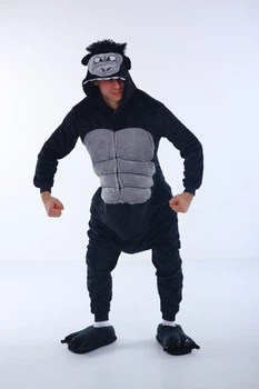Чоловічі кігурумі Піжама Kigurumi Горила Чорний L 165-175 см. (1095/2)