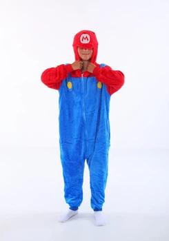 Детские Кигуруми Слип Пижама для Мальчиков Kigurumi Супер Марио Super Mario Красно-синий 120-130 см. (2054/1)