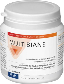 Комплекс вітамінів та мінералів Pileje Multibiane 120 капсул (3401576293044)