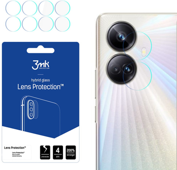 Szkło hybrydowe 3MK Lens Protection do obiektywu aparatu Realme 10 Pro+ 4 szt (5903108498128)