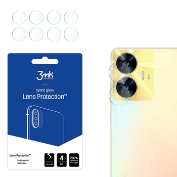 Szkło hybrydowe 3MK Lens Protection do obiektywu aparatu Realme C55 4 szt (5903108521109)