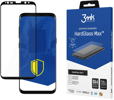 Szkło hartowane 3MK HardGlass Max dla Samsung Galaxy (SM-G950) S8 czarne (5901571124575)