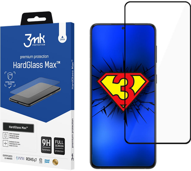 Szkło hartowane 3MK HardGlass Max dla Samsung Galaxy S22 (SM-S901) czarne (5903108452915)