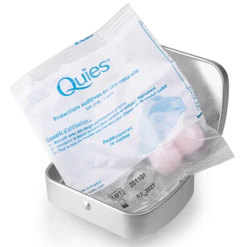 Восковые беруши Quies Natural Wax 1 пара SNR 27 дБ + футляр (963-02)