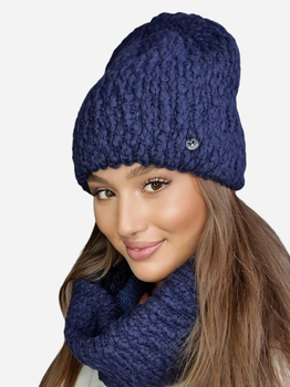 Комплект (шапка + шарф) Kamea K.22.209.12 One Size Темно-синій (5903246760705)