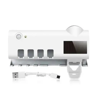 Стерилизатор для зубных щеток на 4 секции с дозатором Multi-function Toothbrush Sterilizer Белый RZS-311-White