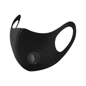 Маска Fashion Питта для защиты органов дыхания с клапаном 10 штук Черная (Pitta+10)