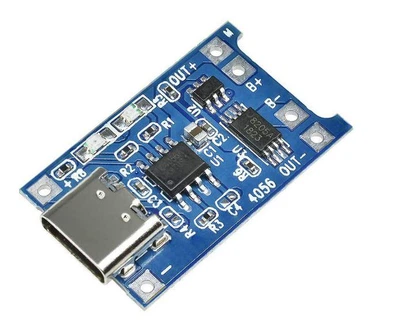 Модуль зарядного устройства для литиевой батареи с защитой (вход Type-C) 5V 1A TP4056