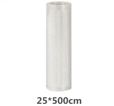 Вакуумні пакети VACUUM BAG для вакууматора пакувальника харчових продуктів 25 х 500 см