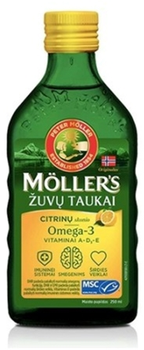 Жирні кислоти Mollers Lemon Flavoured Cod Oil 250 мл (7070866023805)