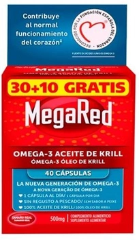 Kwasy tłuszczowe MegaRed Omega 3 Krill Oil 40 Capsules (8410104100216)