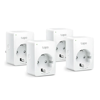 Розумна розетка Wi-Fi TP-Link Tapo P100(4-pack) настінна Android/iOS Білий