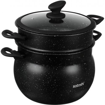 Каструля-пароварка інд.дно Stenson 846-550 5.5л 22.5*18см/22.5*8.5см black