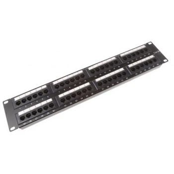 Патч-панель 19" Kingda KD-PP37-UTP-C5E-48P 48xRJ-45 UTP Cat.5e 1U Krone&110 dual IDC черная