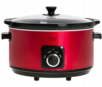 Повільноварка Мультиварка Adler AD 6413 5.8L red