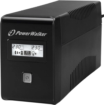 UPS PowerWalker VI LCD 850VA (480W) Black (VI 850 SB FR)