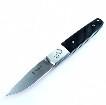 Нож складной карманный, туристический Auto lock Ganzo G7211-BK Black 200 мм