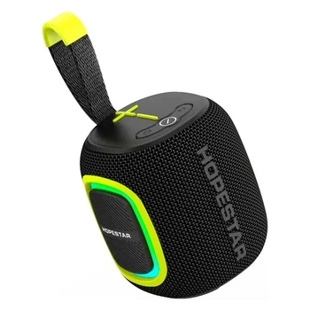 Портативная Bluetooth колонка беспроводная акустическая P66 спортивная с RGB-подсветкой, IPX6, TWS, AUX и MicroSD черная