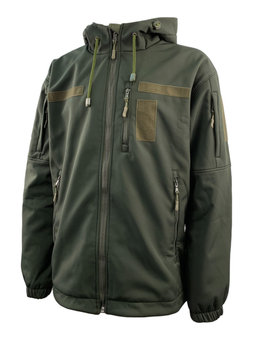 Куртка Tactic4Profi софтшел хакі з підкладкою фліс розмір 5XL (58)