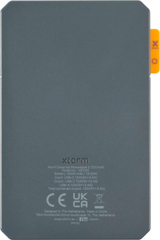 УМБ Xtorm XE1051 Essential 5000 mAh 12W Grey (8718182277012)