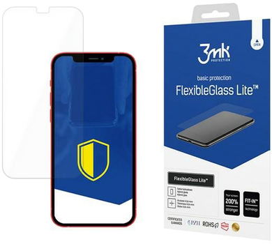 Захисне скло 3MK FlexibleGlass Lite для Apple iPhone 12/12 Pro 6.1" (5903108305891)