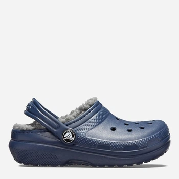 Детские кроксы-сабо утепленные для мальчика Crocs Classic Lined Clog K 207009-459 27-28 (C10) Navy/Char (1914487021344)