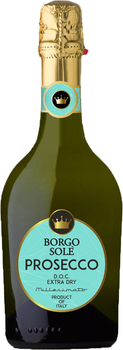 Вино ігристе Borgo Sole Prosecco DOC Extra Dry біле сухе 0.75 л 11% (8008820170394)