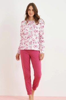 Пижама: джемпер и брюки Enrico Coveri 48(XL) Розовый микс (Rosa) (80340)