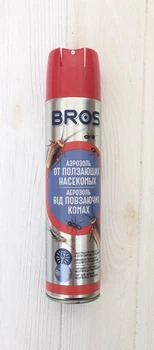 Аерозоль від повзучих насекомих Bros 400 мл (чушуйниці, таргані, мурахи, блохи)