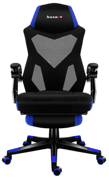 Ігрове крісло HUZARO HZ-Combat 3.0 Blue перфорована обшивка Чорне з синім (5907564629782)