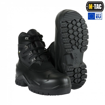 Ботинки зимние мужские тактические непромокаемые берцы M-tac UNIC-LOW-R-C-BK Black размер 47 (30 см) высокие с утеплителем