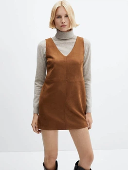 Сарафан жіночий Mango Elina 57097735-CG M Коричневий (8447034129130)