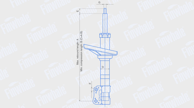 Амортизатор Chery Amulet передний. VW Golf II,III (газовый) Finwhale 13050GU Германия