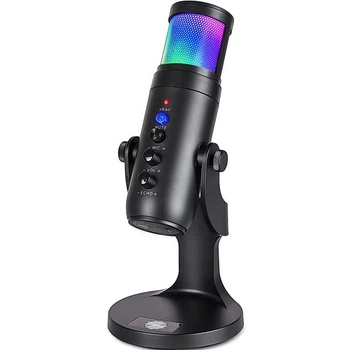 Мікрофон студійний для блогерів та стримерів технологія Plug&Play з RGB підсвічування
