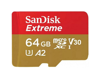 Карта памяти microSDXC SanDisk Extreme Mob Gaming 64Gb cl 10 V30 (R170MB/s,W80MB/s) SDSQXAH-064G-GN6GN