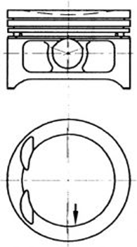 Поршень з кільцями OPEL 87.0 2.0 16V X20XEV вир-во KS Kolbenschmidt (97332620)