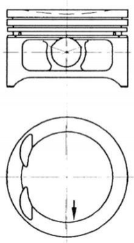 Поршень з кільцями OPEL 87.0 2.0 16V X20XEV вир-во KS Kolbenschmidt (97332620)